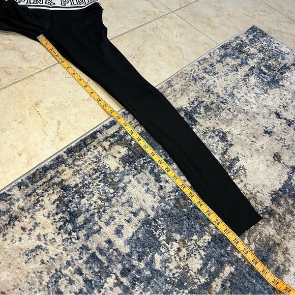 PINK Victorias Secret Black & White Logo Print Sports Bra & Leggings Set Size S - Picture 16 of 16